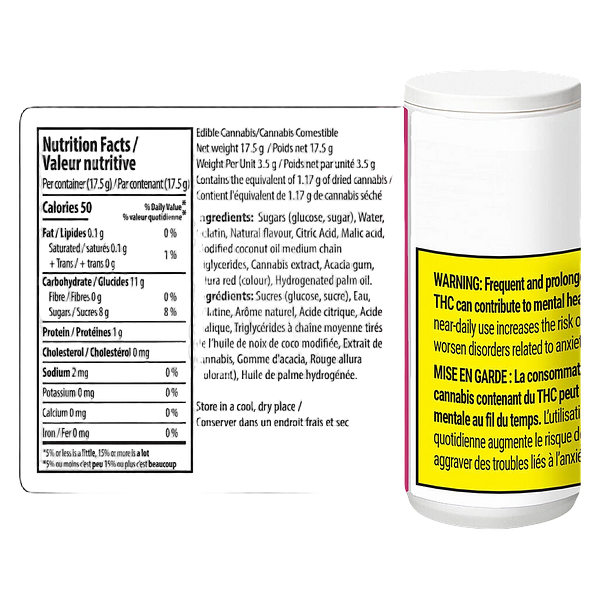 Pearls by grön - Red razzleberry cbg/cbd/thc chews