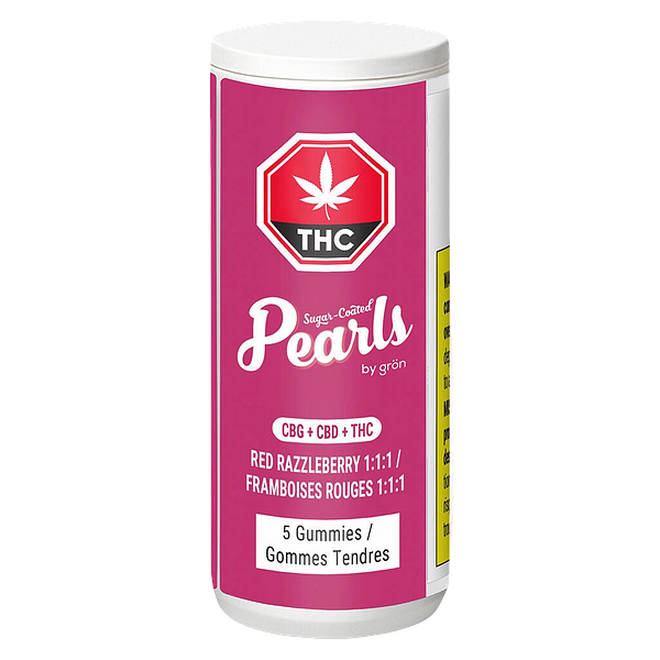Pearls by grön - Red razzleberry cbg/cbd/thc chews