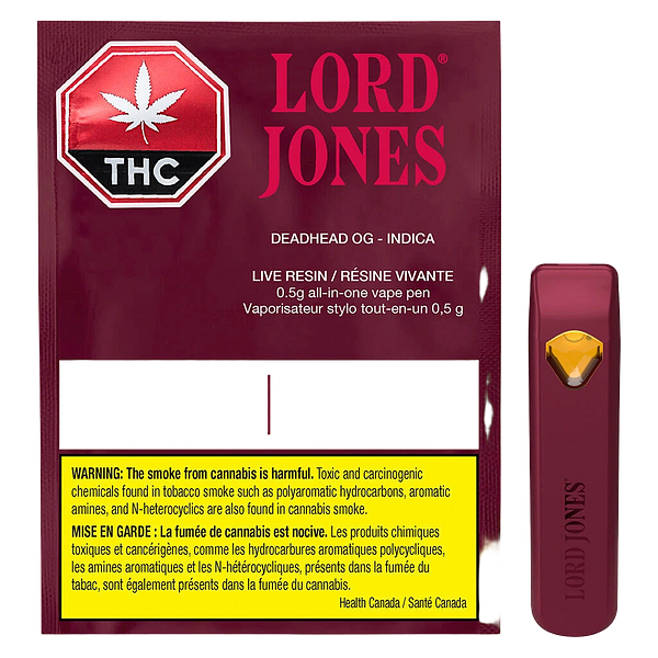 Lord Jones - Pure Live Resin Vape - Deadhead OG All-in-One