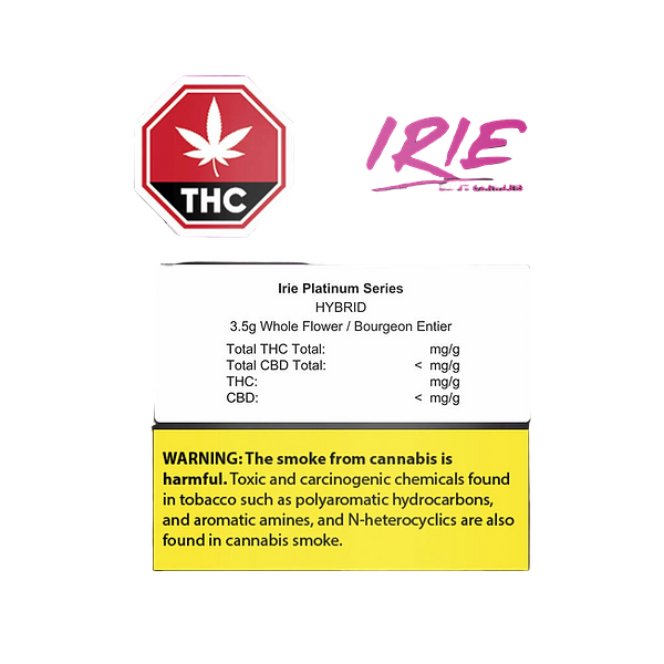Irie Craft Cannabis - Irie Platinum Series