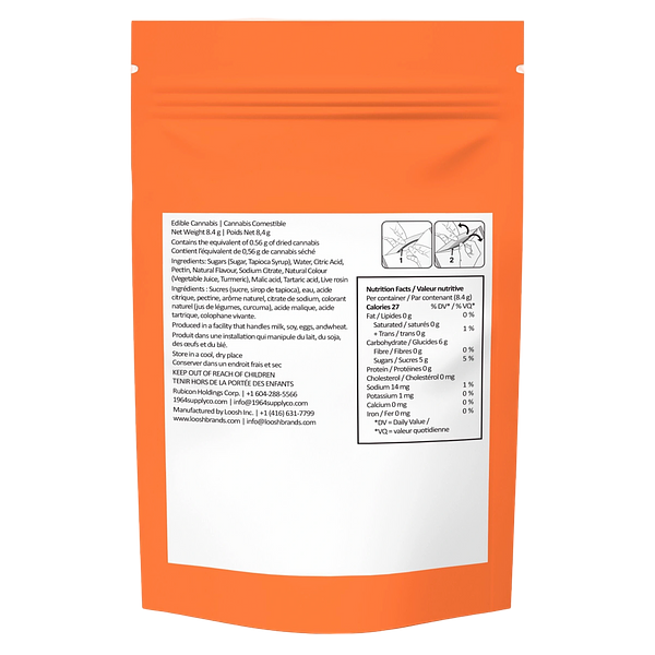 1964 - Sour Peach Live Rosin Gummies