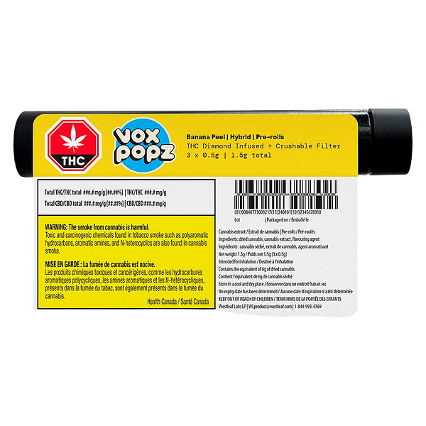Vox Popz - Banana Peel Crushable Infused Pre-Roll