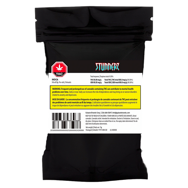Stunnerz Str8z - Indica Pre Roll