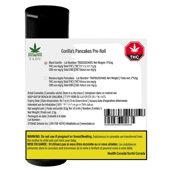 TADU - Gorilla's Pancakes Pre-Roll