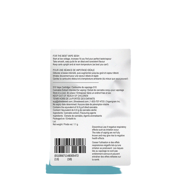 SHRED - Tiger Blood 510 Thread Cartridge