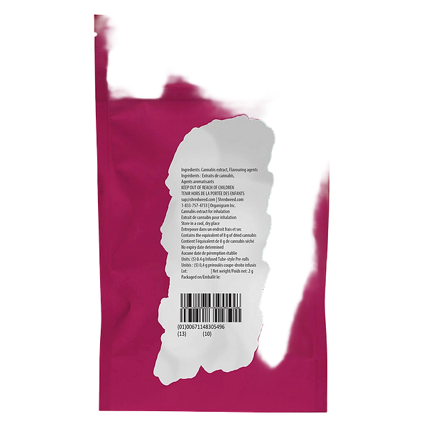 SHRED - Cherry Crusher Heavy Slims Infused Pre Roll