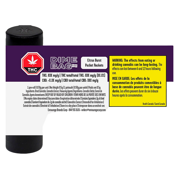 Dime Bag - Citrus Burst Pocket Rockets Infused Pre-roll 