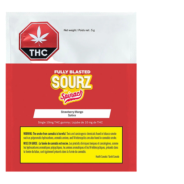 SOURZ by Spinach - Fully Blasted Strawberry Mango Soft Chews