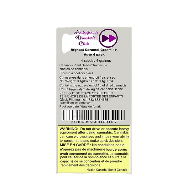 Autoflower Breeder's Club - Afghani Caramel Cream 1:1 Auto