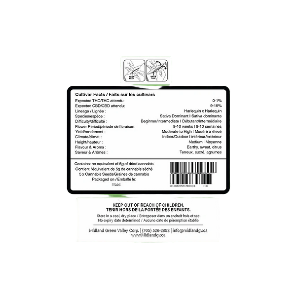 Happy Valley Genetics - Harlequin CBD Feminized Seeds