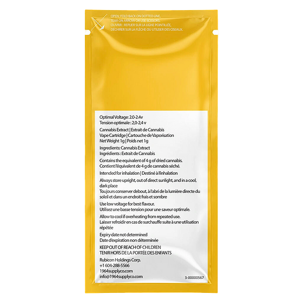 1964 - LA Kush FSE Resin 510 Thread Cartridge