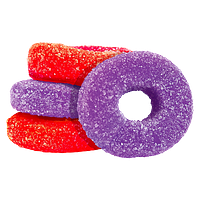 Olli O's - Sour Grape & Strawberry THC/CBC/CBD Soft Chews