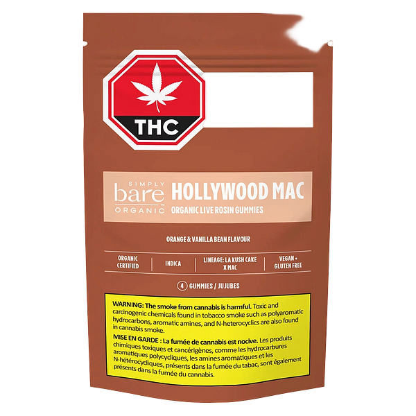 Simply Bare - Hollywood Mac Organic Live Rosin Gummies