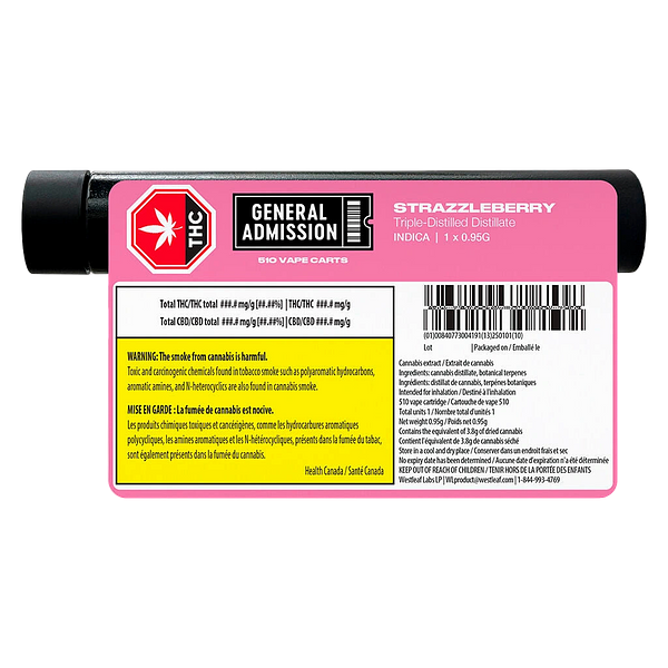 General Admission - Strazzleberry 510 Thread Cartridge