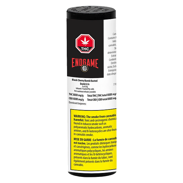 Endgame - Black Cherry Bomb Dusted Dank 0.5s Infused Pre-Roll