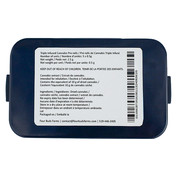 Four Buds Farms - Strawberry Banana Triple Infused Pre Roll