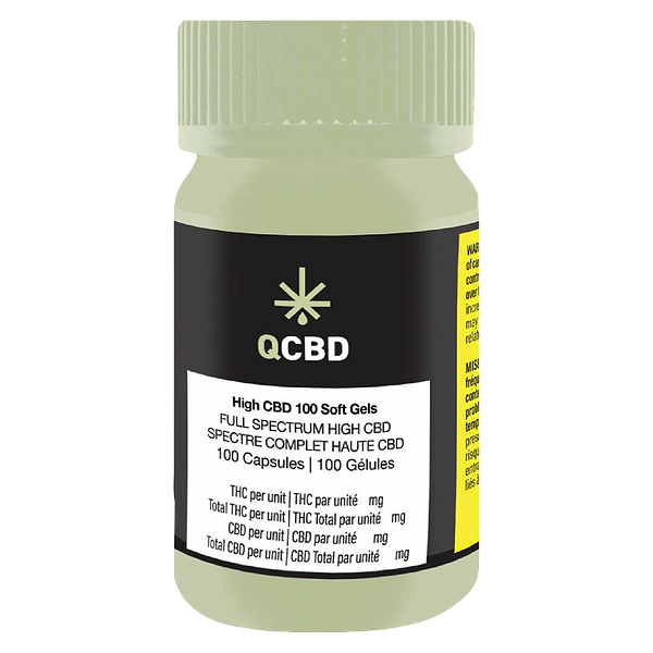 QCBD - High CBD 100 Soft Gels