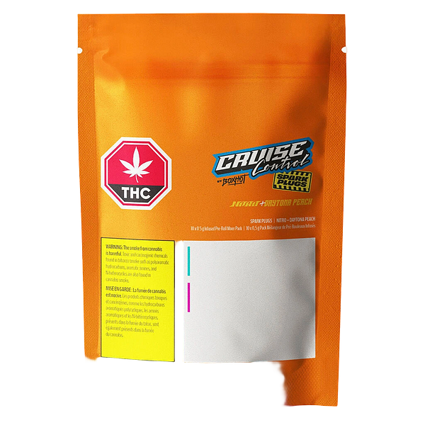 BOXHOT Cruise Control - Spark Plugs: Nitro+Daytona Peach Infused Pre Roll