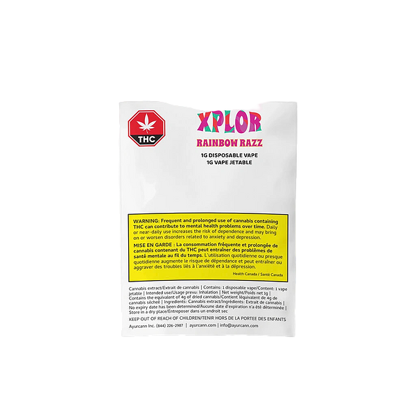 XPLOR - Rainbow Razz Disposable Vape