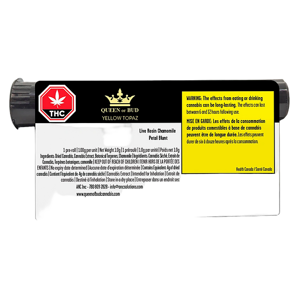 Queen of Bud - Yellow Topaz Live Rosin Chamomile Petal Blunt