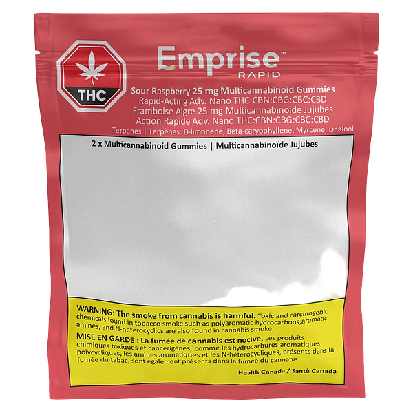 Emprise Rapid - Sour Raspberry 25 Multicannabinoid Gummies