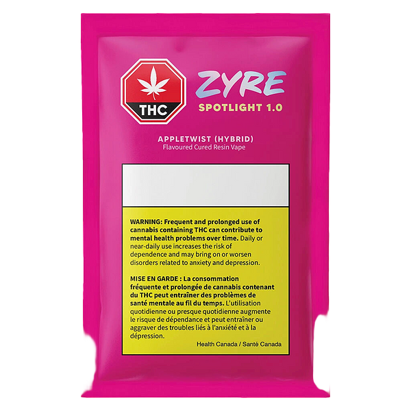 Zyre - Spotlight 1.0 - Appletwist Cured Resin 510 Cartridge