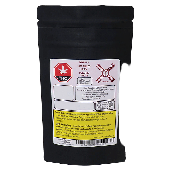 Freedom Cannabis - Windmill Lite Milled Indica