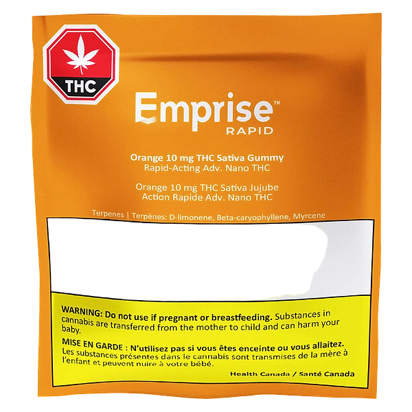 Emprise Rapid - Orange 10 THC Sativa Gummy
