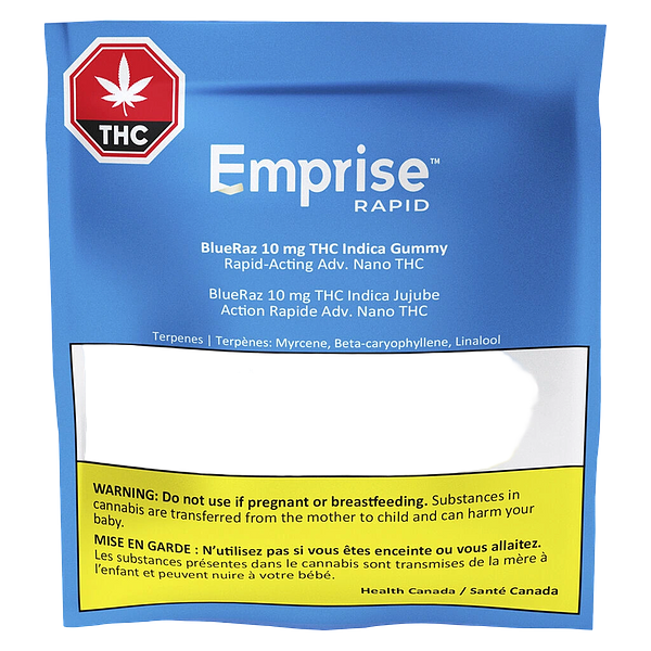 Emprise Rapid - Blueraz 10 THC Indica Gummy