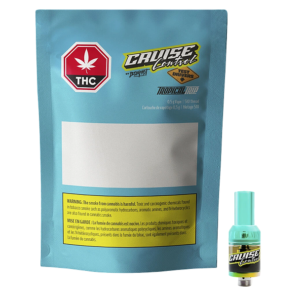 BOXHOT Cruise Control - Test Drivers - Tropical Trip Thc + Cbd 510 Thread Cartridge