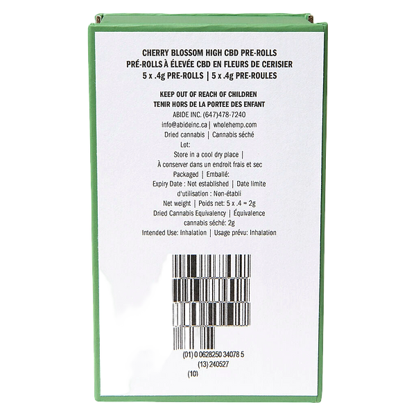WholeHemp - Cherry Blossom High Cbd Pre Roll
