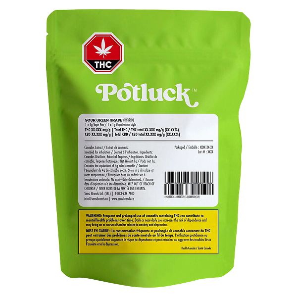 Potluck - Sour Green Grape Disposable Vape