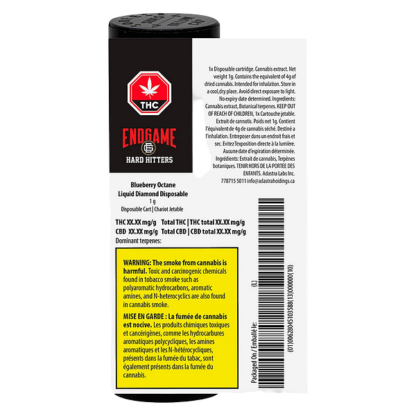 Endgame - Hard Hitters Blueberry Octane Liquid Diamond Disposable
