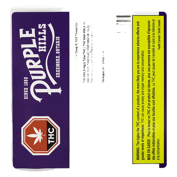 Purple Hills - Live Resin – Big White Dawg XL 510 Thread Cartridge