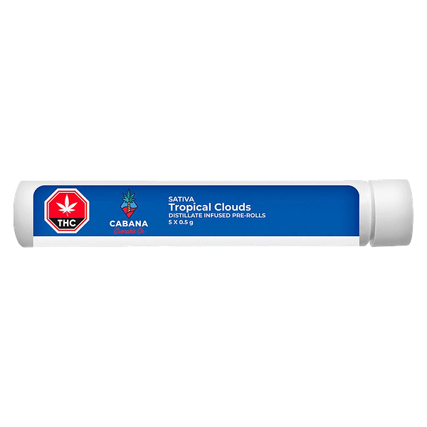 Cabana Cannabis Co. - Tropical Clouds Sativa Distillate Infused Pre-roll