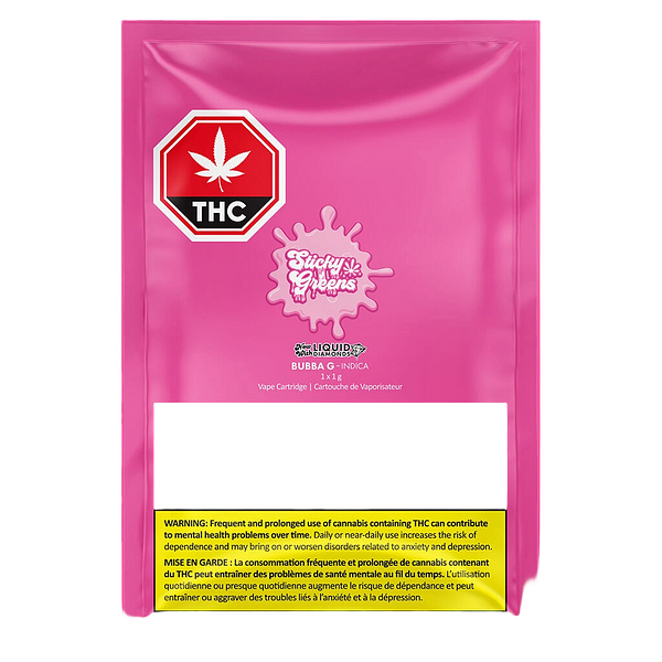 Sticky Greens - Bubba G - Liquid Diamonds 510 Thread Cartridge