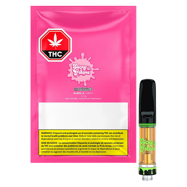 Sticky Greens - Bubba G - Liquid Diamonds 510 Thread Cartridge