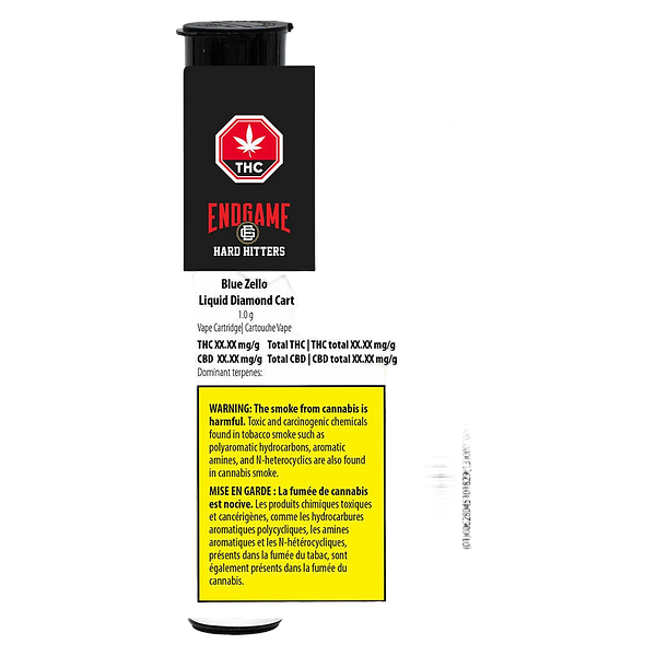 Endgame - Hard Hitters Blue Zello Liquid Diamond 510 Thread Cartridge