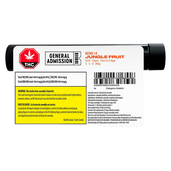 General Admission - Jungle Fruit 510 Thread Cartridge