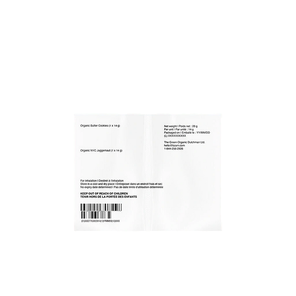 Highly Dutch - Organic Butter Cookies x Organic NYC Juggernaut