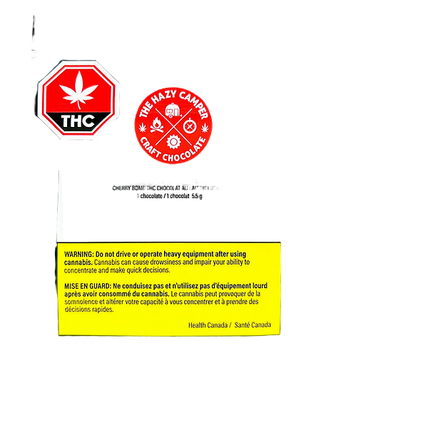 The Hazy Camper - Cherry Bomb THC Organic Milk Chocolate
