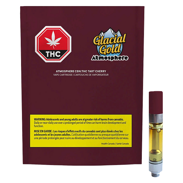 Glacial Gold - Atmosphere Cbn:Thc Tart Cherry 510 Thread Cartridge