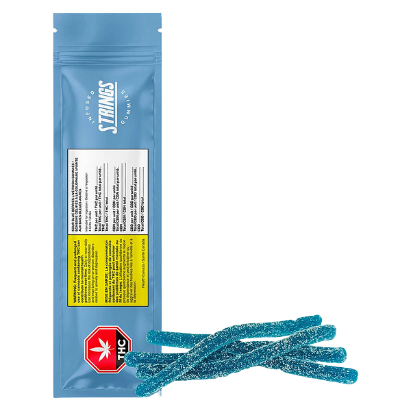 Strings - Sour Blue Berries Live Rosin Gummy Strings THC:CBN