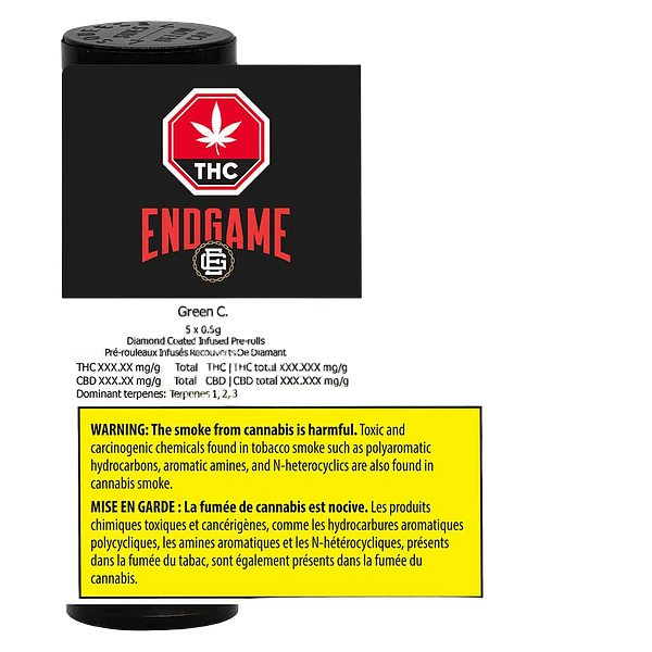 Endgame - Green C. Diamond Coated Infused Pre Roll