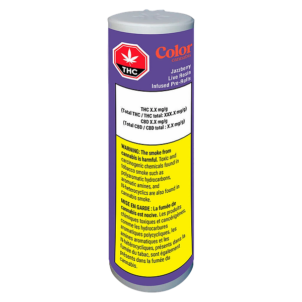 Color Cannabis - Jazzberry Live Resin Infused Pre Roll