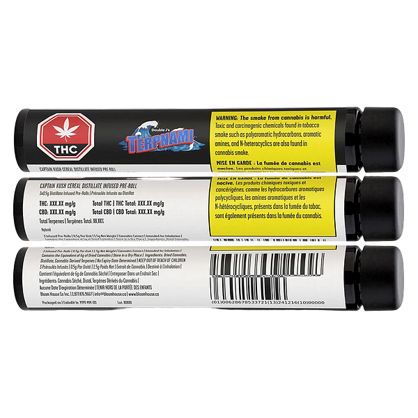 Double J's - Captain Kush Cereal Distillate Infused Pre Roll