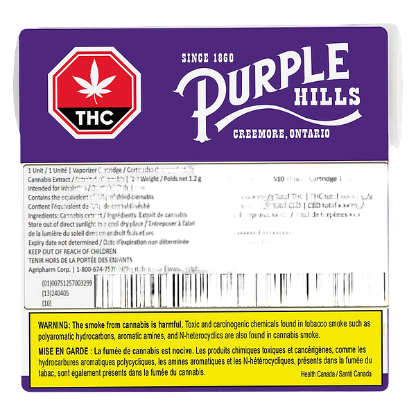 Purple Hills - Cured Resin – Galactic Grape Xl 510 Thread Cartridge