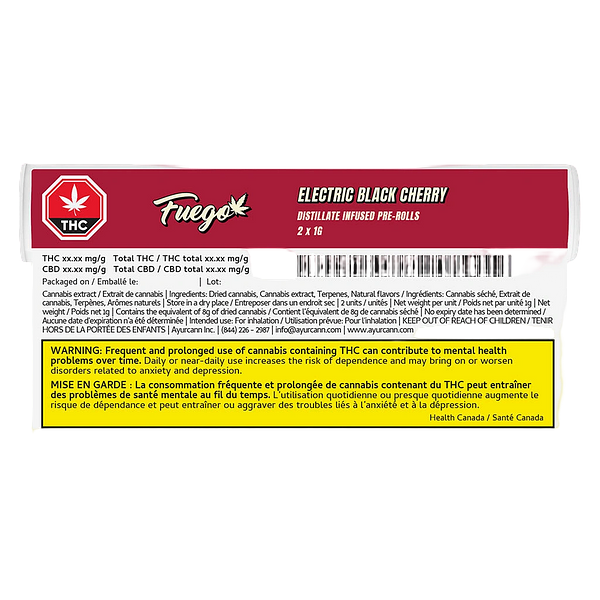 Fuego - Electric Black Cherry Distillate Infused Pre-Roll