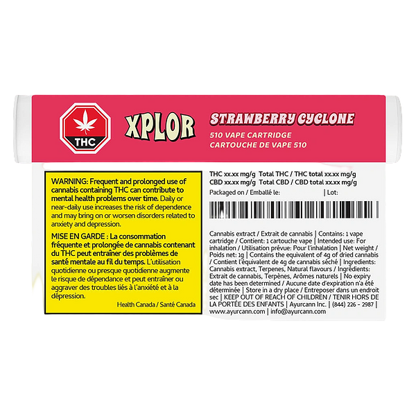 XPLOR - Strawberry Cyclone 510 Thread Cartridge