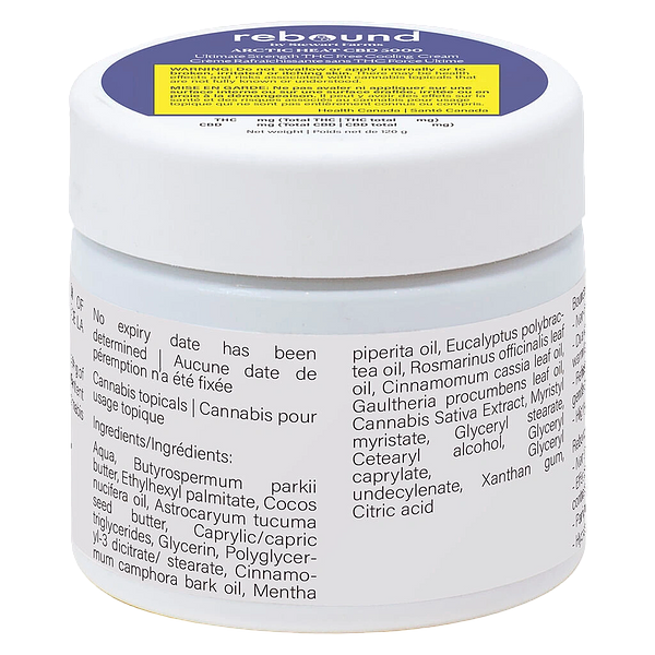 Rebound by Stewart Farms - Arctic Heat CBD 5000 Ultimate Strength THC Free Cooling Cream
